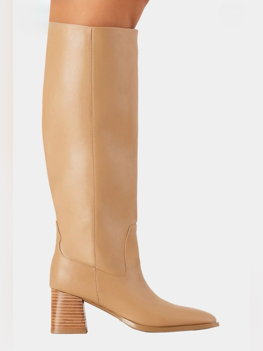 Billini Tan Over-the-Knee Block Heel Boots Size 7 - Picture 4 of 16